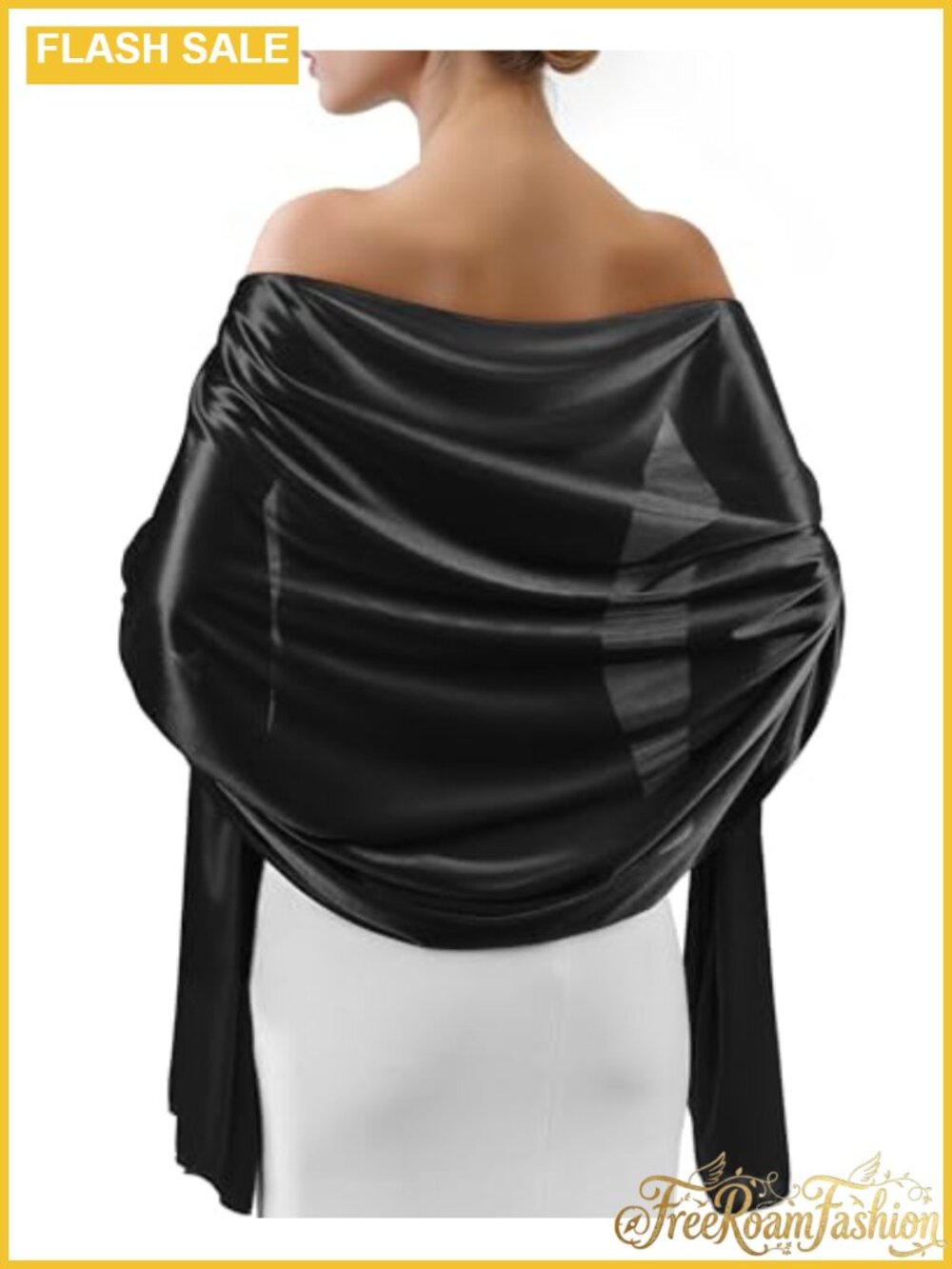 Satin Shawl Wrap Lightweight Evening Scarf Formal Cover Up